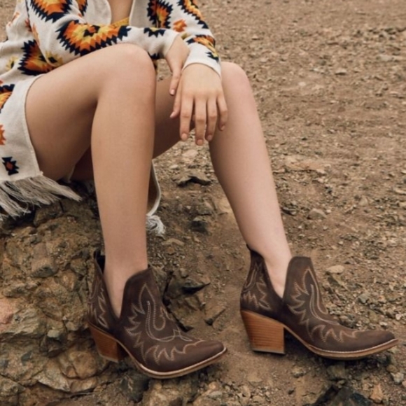 Myra Bag Shoes - NWT Myra Boho Western Leather Ankle Booties